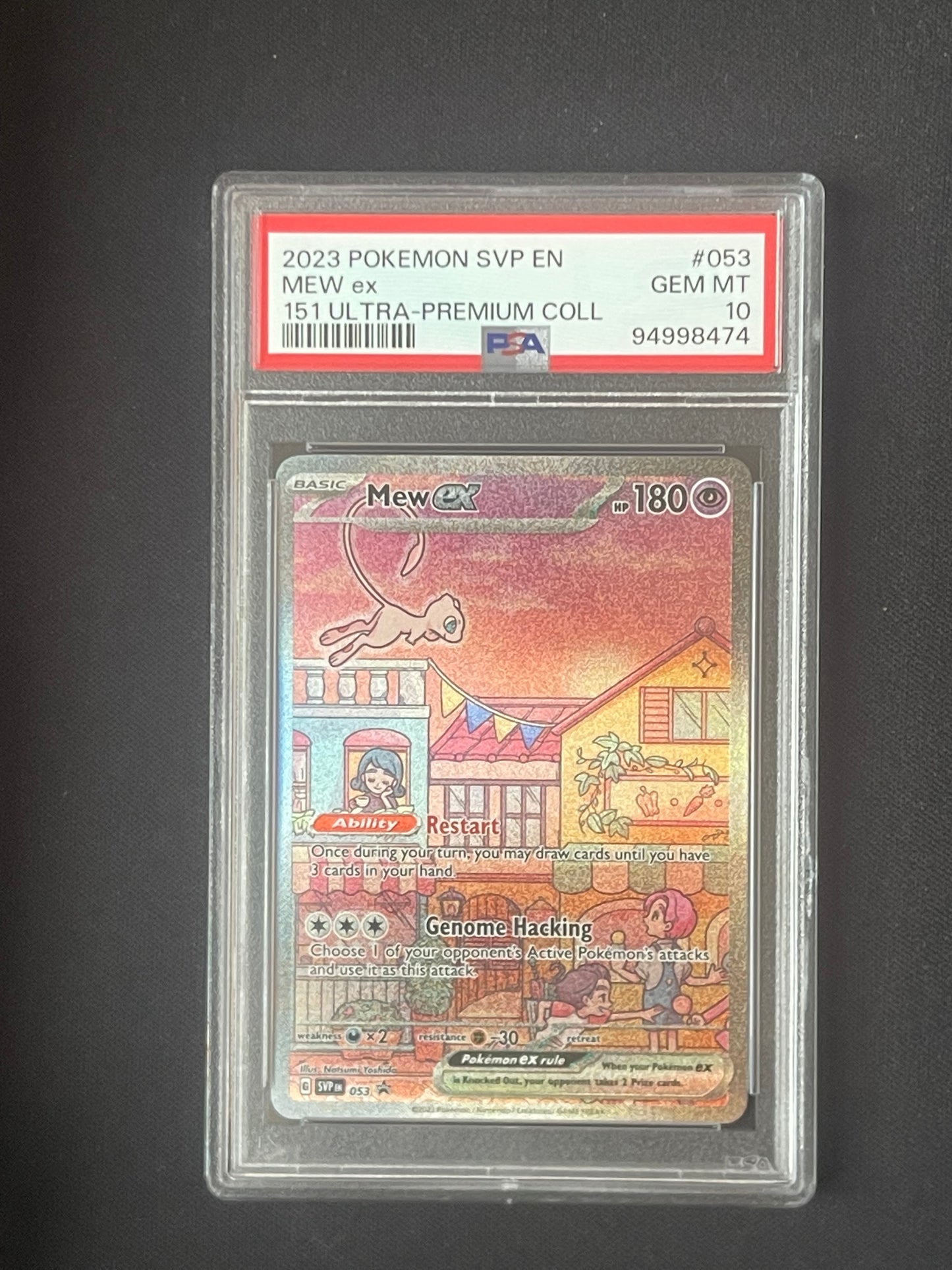 PSA 10 GEM MT Mew ex Full Art Ultra Rare 151 UPC Promo Pokemon Card EN 053